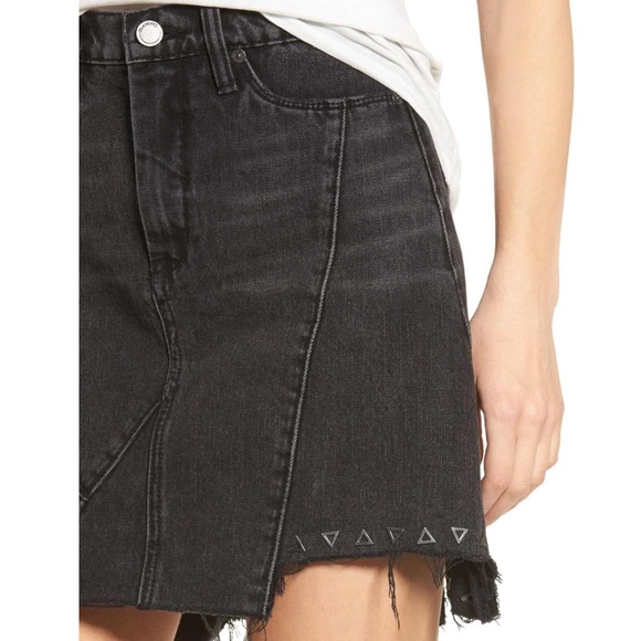 Blank NYC Dresses & Skirts - Blank NYC high rise asymmetrical denim mini skirt